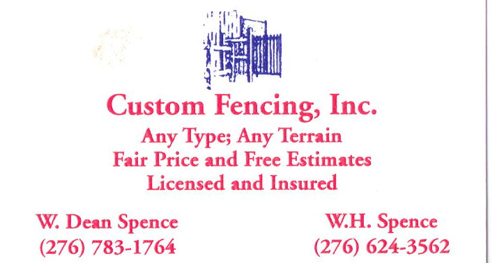 Custom Fencing card